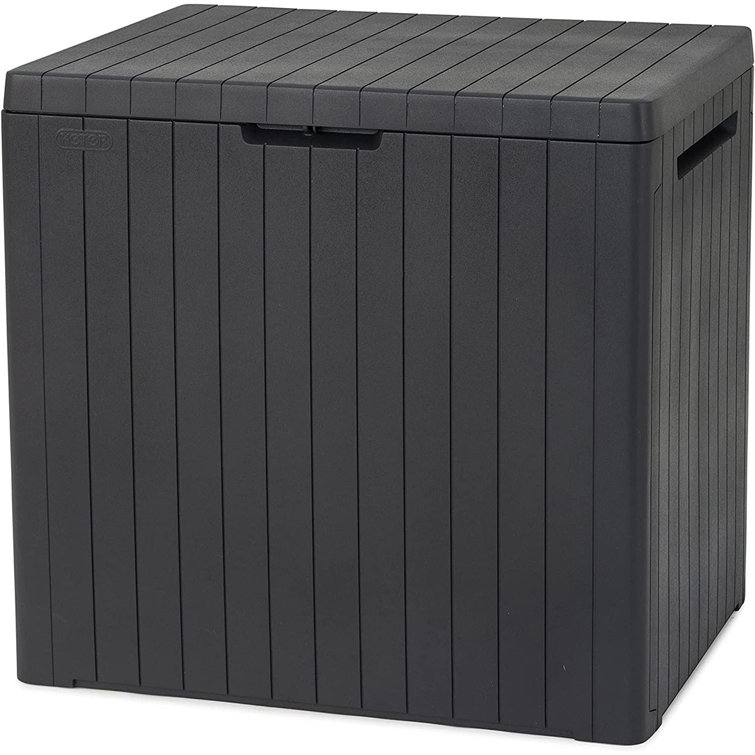 BRITOG 30 Gallons Gallon Water Resistant Resin Lockable Deck Box